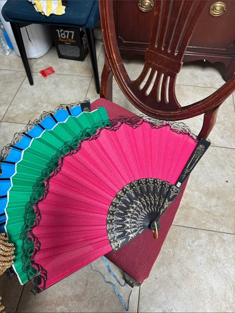 Folding Spanish Hand Fan 🪭 lot of 3